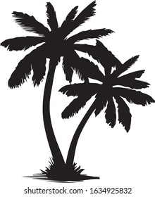 black palm vector abstract print