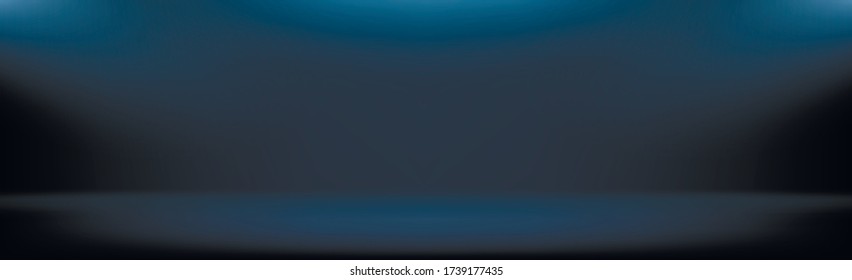 Black panoramic studio background with white glow