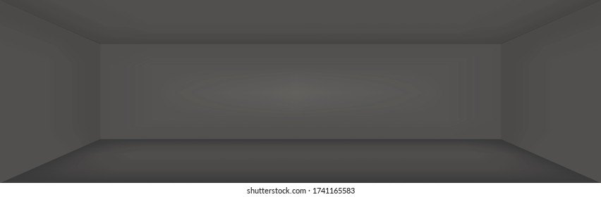 Black panoramic studio background with white glow