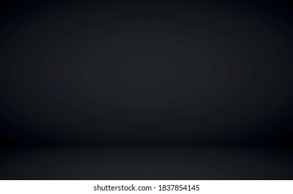Schwarzes Panorama-Studiohintergrund mit weißem Licht