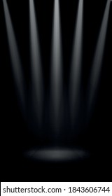 Black panoramic studio background with white glow