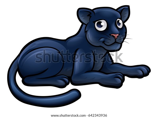 A black panther animal cartoon character