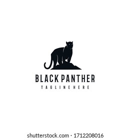 Diseño vectorial del logo Black Panther. Impresionante logo de un pantero negro. Un logotipo del pantero negro.