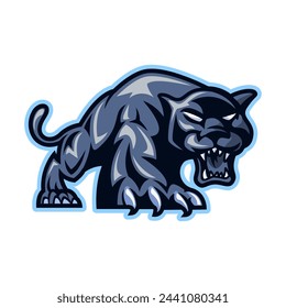 black panther cartoon character mascot logo