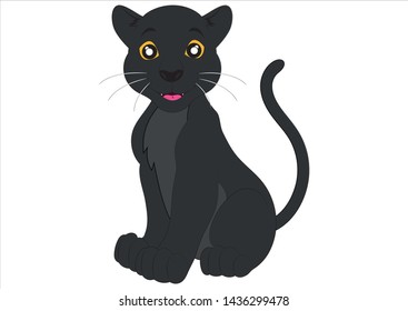 Black Panther Cartoon - Vector