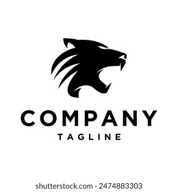 Black Panther creative simple logo design vector