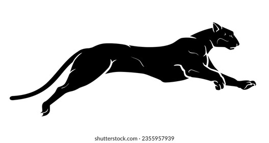 Black Panther Female Silhouette, Wild Animal