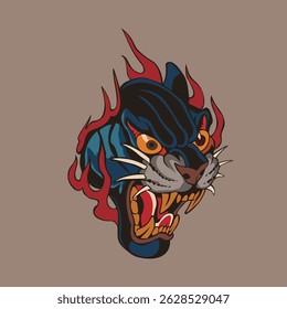 Illustration de Black Panther Fire Ornamen