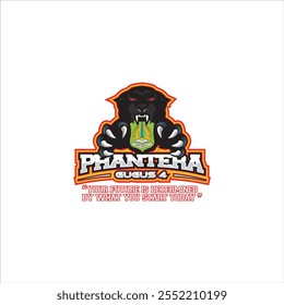 Logotipo de jogo do Pantera Negra sobre fundo branco