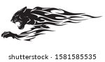 Black Panther Head, Abstract Flame