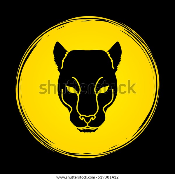 Black Panther Head Designed On Moonlight Stock Vector (Royalty Free ...
