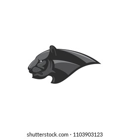 Black Panther Head Esport Logo Vector Illustration