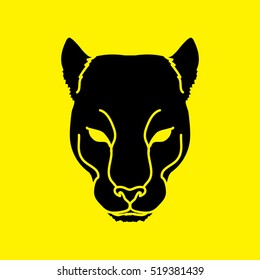 Black Panther Head Graphic Vector.