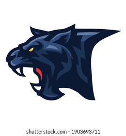 Black Panther Jaguar Head Logo Vector Sports Esports Mascot