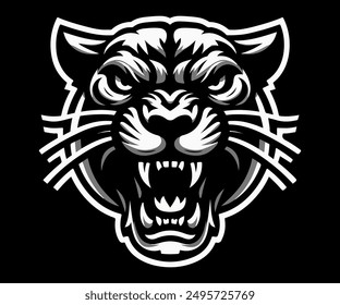 Black panther logo | angry black panther logo