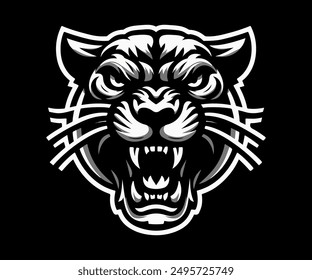 Black panther logo | angry black panther logo | vector black panther logo | black panther illustration