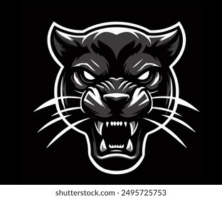 Black panther logo | angry black panther logo | vector black panther logo | black panther illustration