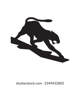 Black panther logo icon design vector illustration