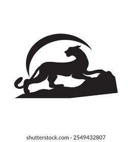 Black panther logo icon design vector illustration