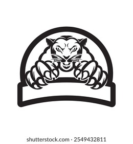 Black panther logo icon design vector illustration