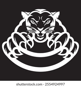 Black panther logo icon design vector illustration