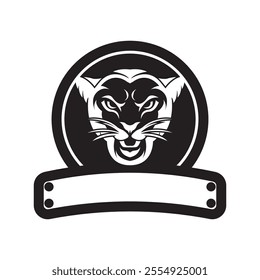 Black panther logo icon design vector illustration