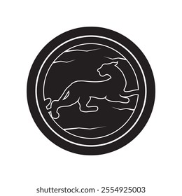 Black panther logo icon design vector illustration