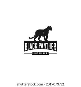 black panther logo that looks strong and brave