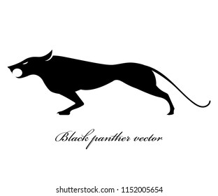 Black panther logo vector design on a white background