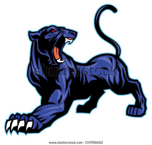 Black Panther Mascot Stock Vector (Royalty Free) 159988682