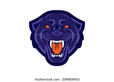 black panther mascot animal logo image