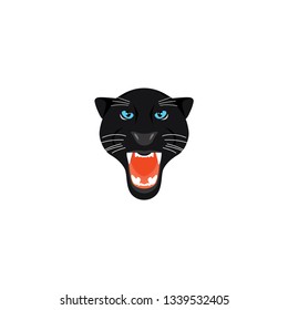 black panther mascot face vector on a white background