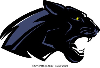 Black Panther Mascot Side View