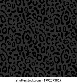 Patrón sin costuras de pantera negra, textura de fondo de piel de leopardo, ilustración vectorial, tela de lujo, diseño de negrita textil de moda