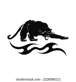 black panther silhouette vector illustration