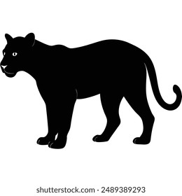 Black Panther Silhouette Vector Illustration: High-Quality, Versatile Design for Creative Projects