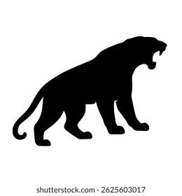a black panther silhouette vector illustration, perfect for logo, tattoo, and graphic designs. 100
