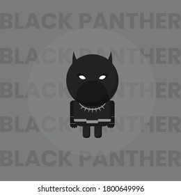 Black Panther vector character in .eps 8