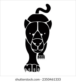 black panther vector logo design