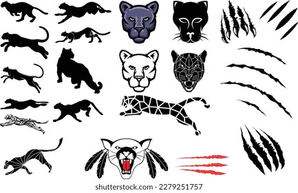 Black Panther black panther walking toward in shadow illustration