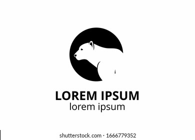 black panther wild animal silhouette icon logo design template for sport team, or any company on white background.