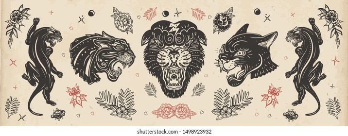 Traditional Panther Tattoo Accessories  Zazzle