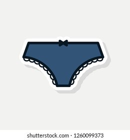 Black panties icon.