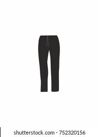 Black pants on a white background