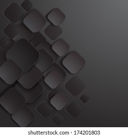 Black paper abstract infographic element, Vector  illustration