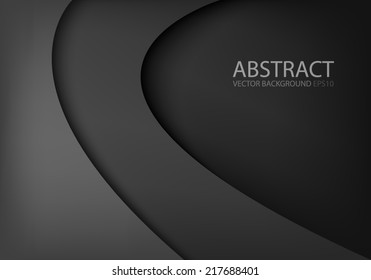 Black paper background layer paper overlap gradient color board for text and message modern artwork design