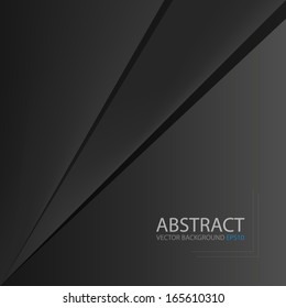 Black paper background origami on overlap black texture and pattern dimension grey vector illustration message board for text and message design modern website