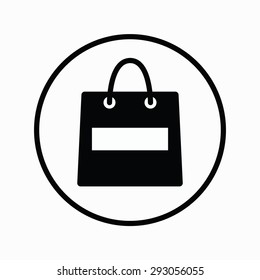 black paper bag vector