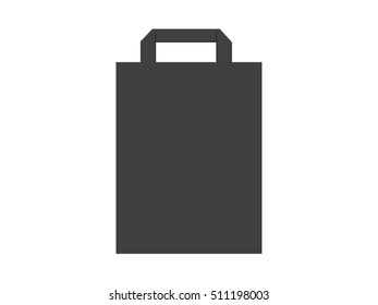 black paper bag for your design EPS10 Vector Mock up easy to change color . 
view from above