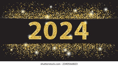 Black Paper Banner Golden Sand 2024